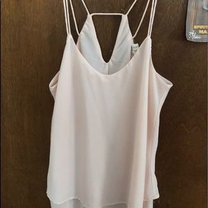 Flowy light pink tank top - small